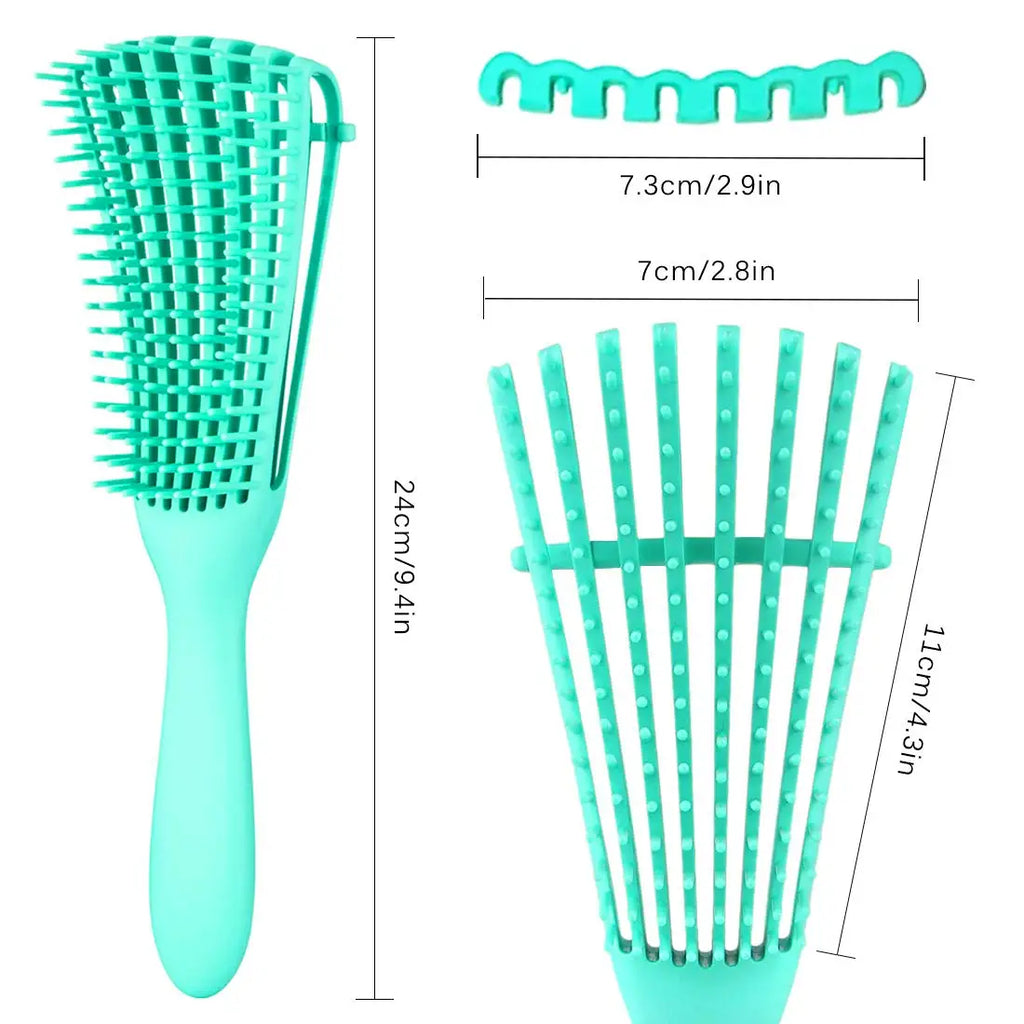 Detangling Brush for Black Natural Hair, Curly Hair Afro 3/4abc Texture - Faster and Easier Detangle Wet or Dry With No Pain