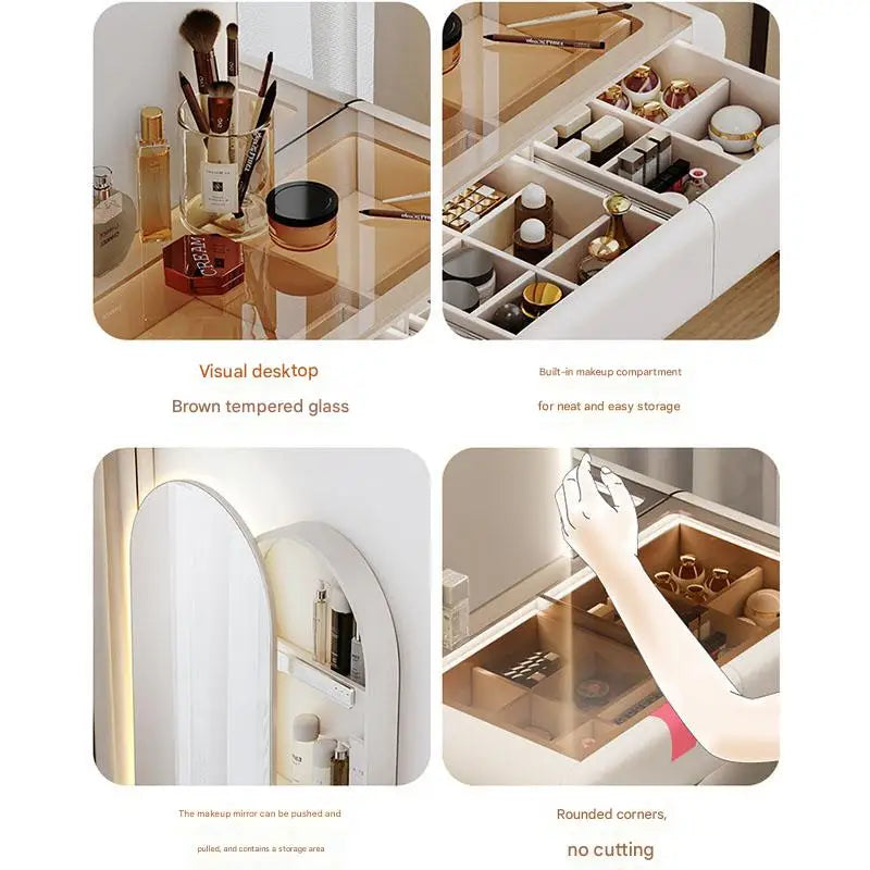 Mirror Office Vanity Table Hallway Chinese Medicine Restaurant Cosmetics Dressing Table Flexible Penteadeira Unique Furniture