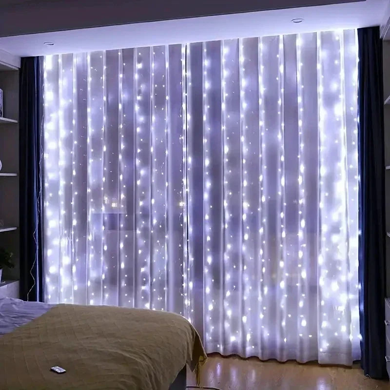 Remote Control USB Fairy Lights 3 4 6 Meters LED Curtain String Lights for Christmas Home Bedroom Decoration Festive Party