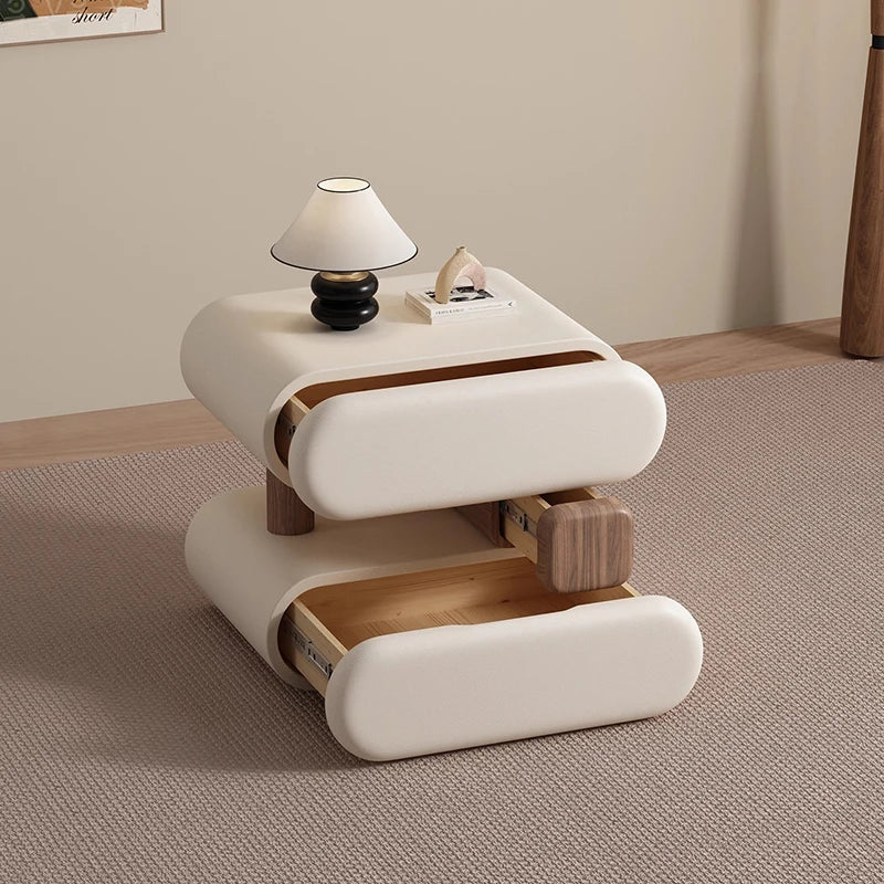 Design Simple Bed Table Space Saving Vintage Premium Aesthetic Nightstand Table Elegant Luxury Cajonera Living Room Furniture