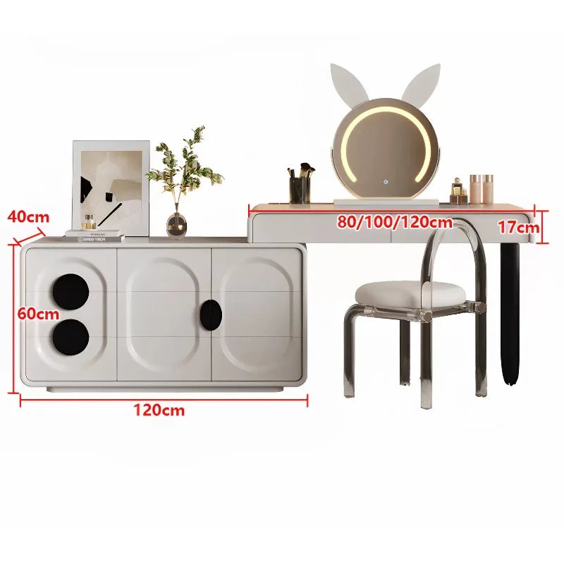 Organizer Containers Dressing Table Princess Flowers Desk Wooden Dressing Table Natural Makeup Mesa De Maquillaje Furnitures