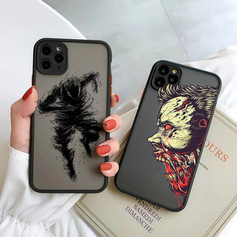 Trendy Men Illustration Phone Case For iPhone 16 XR X XS 7 8 Plus SE2 15 14 13 12 11 Mini Pro Max Hard Back Shockproof Cover