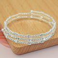 Minimalist Women's Bridal Jewelry 3/5 Rows Crystal Rhinestones Bracelet Shining Cubic Zirconia Bracelet Wedding Jewelry Gift New