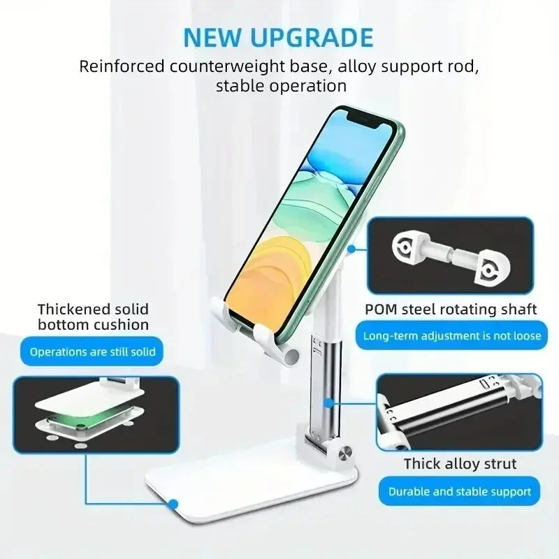Desk Mobile Phone Holder Stand For iPhone 16 15 iPad Xiaomi Adjustable Desktop Tablet Holder Universal Table Cell Phones Stand