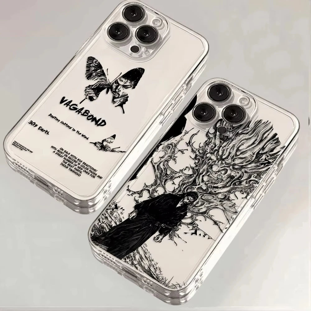 Vagabond Phone Cases For iPhone 16 15 14 13 12 11 Pro Max XR 8 7 Plus 13 12 Mini Soft Transparent Cover