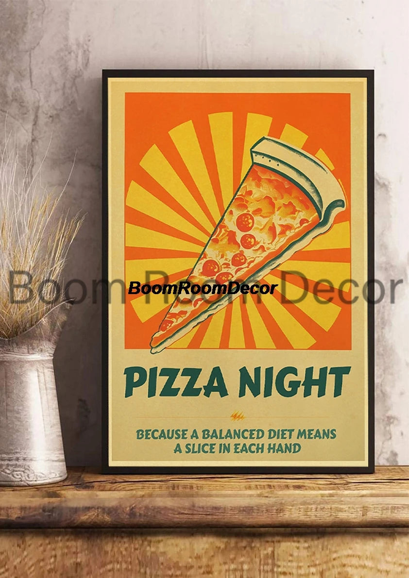 Vintage food Posters Vision Board Kraft Paper Canvas Landscape Aesthetic Bar Art Picture Aesthetic Modern Nostalgia Posters