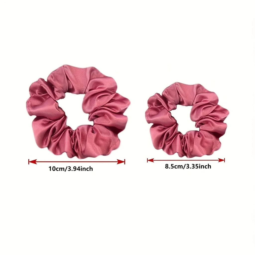 16 piece set of random color and size women's solid color large intestine headband high elasticity headband, soft satin headband