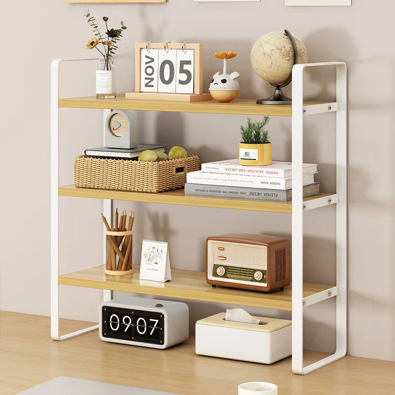 Multi-Layer Desk Organizer Ra Office Cuter Table Storage elf Student Desktop Storage Ra Layered Cabinet