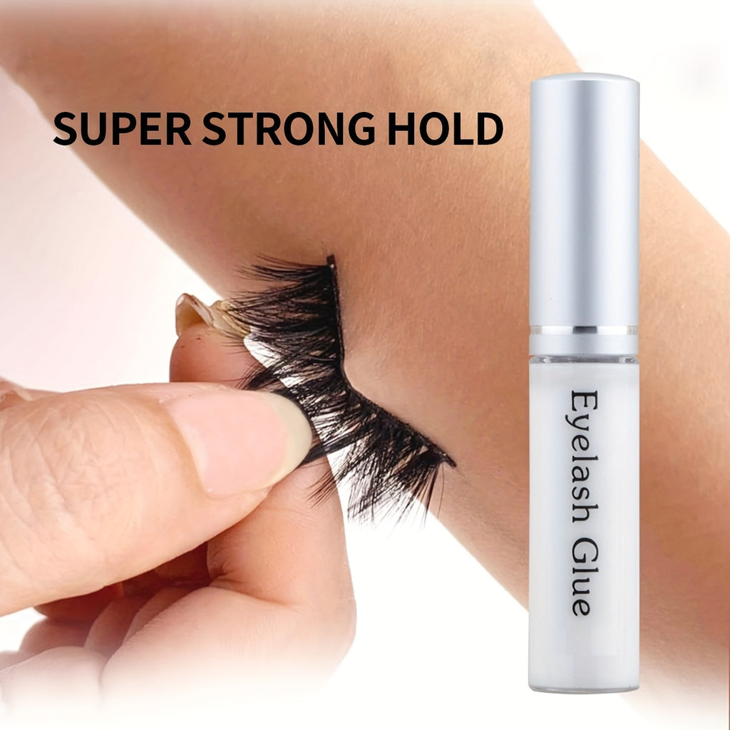 A42-b-b White Glue, 24 Hour Long Lasting, Eyelash Extension Adhesive, Liquid Unscented, Plastic Bottle Container, Professional Eyelash Glue for False Eyelashes