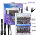 228/240pcs, Large Capacity False Eyelashes Gift Box, DIY-Lash-Extension-Kit, Lash Clusters With Lash Bond And Seal, Lash Glue Remover, Lash Applicator Super Thin Band & Soft