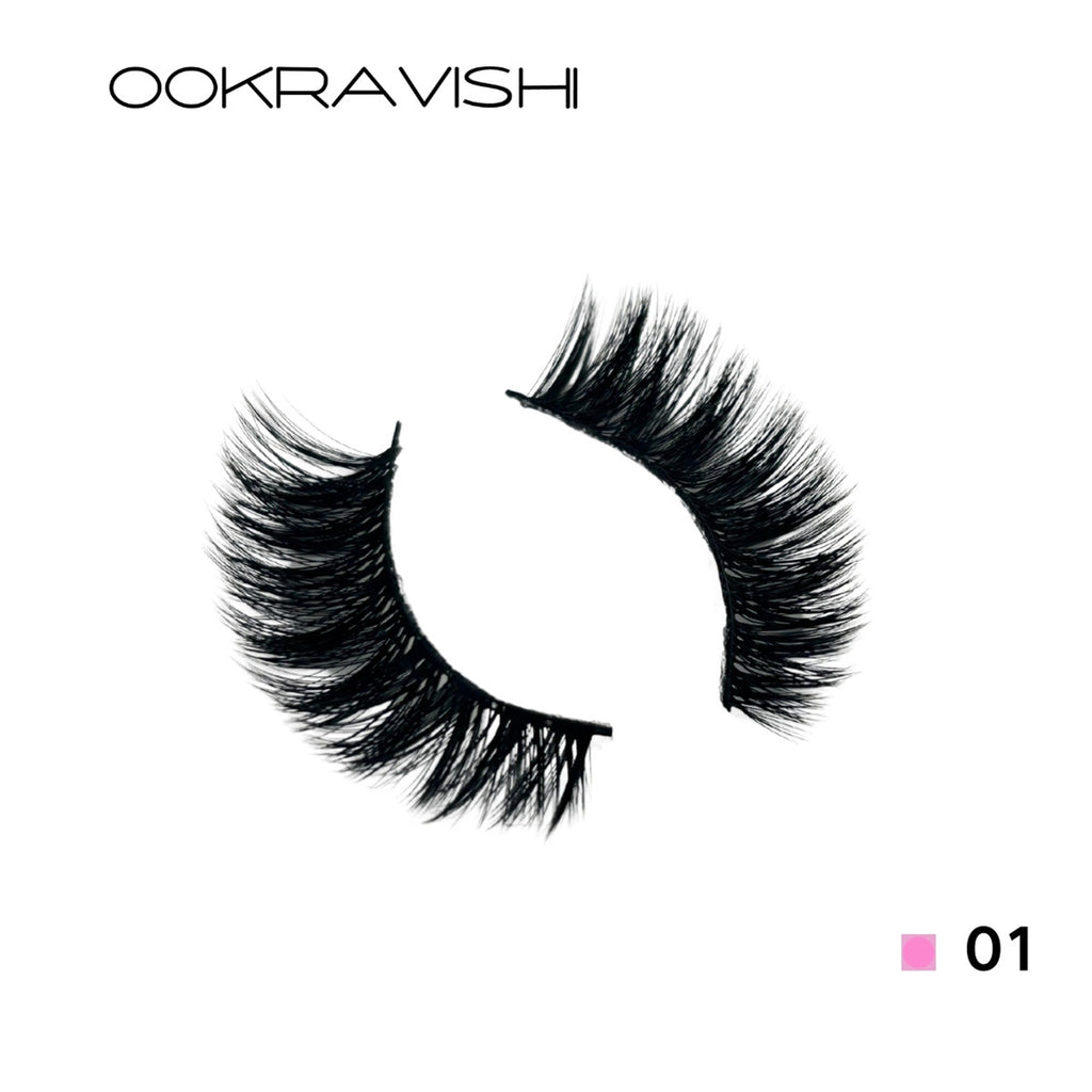 OOKRAVISHI 20 pairs two styles of thick natural false eyelashes Lightweight Makeup