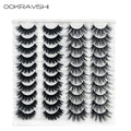 OOKRAVISHI 20 pairs two styles of thick natural false eyelashes Lightweight Makeup